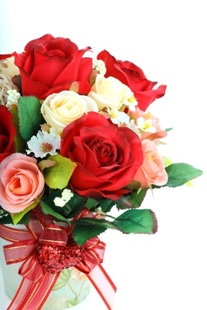  flower invents on white backgroundの写真素材