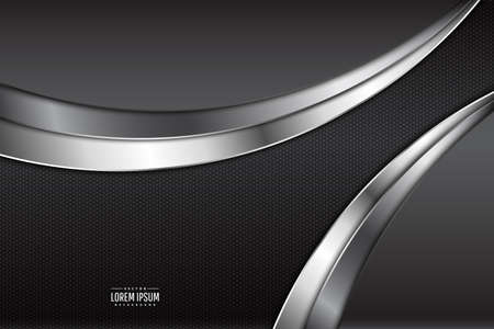 Elegant metallic background.Luxury of gray with silver glossy.Layout for banner, business, presentations, flyers, posters.Vector illustration.Eps10のイラスト素材