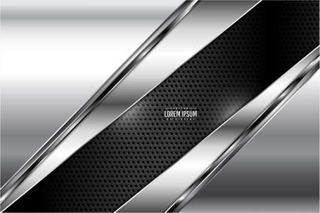 Metal technology background.Gray and silver with dark space.Vector illustration.Eps10のイラスト素材