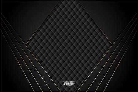 Abstract background.Luxury of black and gold.Layout for banner, business, presentations, flyers, posters.Vector illustration.のイラスト素材
