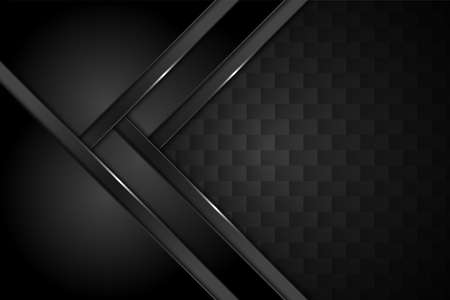 Metallic background.Luxury of Black and gray with arrow shape. Dark space metal technology concept.のイラスト素材