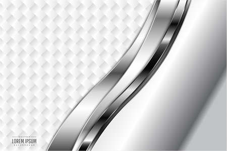 Metallic background. Elegant of Gray metal with white upholstery modern design. Luxury for wedding, invitation or greeting card.のイラスト素材