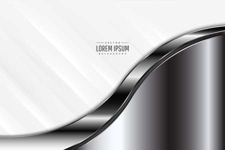 Metallic background.Luxury of gray and silver. White space modern design.のイラスト素材