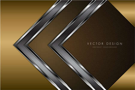 Metallic background.Luxury of gold with dark space modern design.のイラスト素材