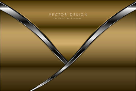 Metallic background.Luxury of gold with silver modern design.のイラスト素材