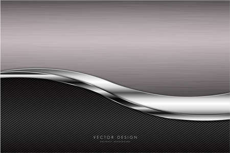 Metallic background.Gray with silver glossy.Black and brown luxury metal modern design.のイラスト素材