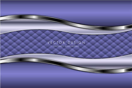 Metallic background. Elegant of purple and silver metal with upholstery modern design. Luxury for wedding, invitation or greeting card.のイラスト素材