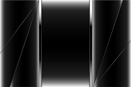 Metallic background. Luxury of black and gray with silver glossy. Elegant metal modern design.のイラスト素材