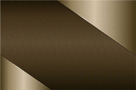 Metallic background.Luxury of gold with carbon fiber.Golden line metal modern design.のイラスト素材