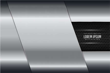 Metallic background.Gray and silver with carbon fiber texture.Metal technology concept.のイラスト素材