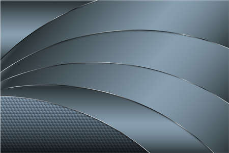 Metallic background.Blue and silver with carbon fiber texture. Metal technology concept.のイラスト素材