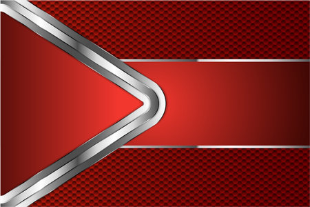 Red metal technology background with hexagon pattern.Vector illustration.Eps10のイラスト素材
