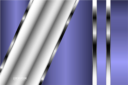 Luxury background of purple with silver glossy.Elegant metal modern design.のイラスト素材
