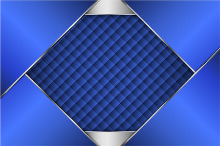 Elegant metallic background of blue with upholstery.Vector illustration.のイラスト素材