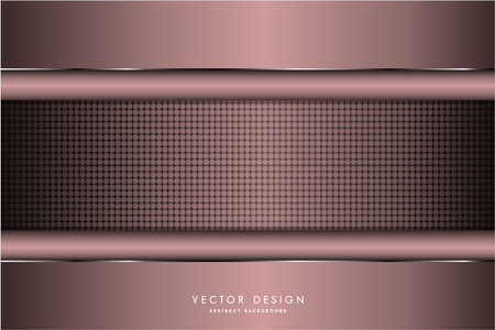 Metallic background.Luxury of brown pink and silver with carbon fiber modern design.のイラスト素材