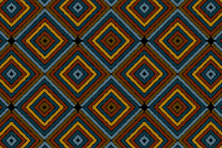Geometric seamless embroidered pattern traditional design for...
