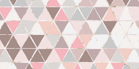 Abstract geometric seamless pattern triangle shape modern design. Pastel color with marble line...