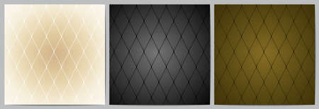 Abstract background geometric pattern with striped wavy lines  luxury of white, black and goldのイラスト素材