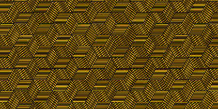 Geometric pattern with stripes lines and polygonal shape brown color wooden background weave design