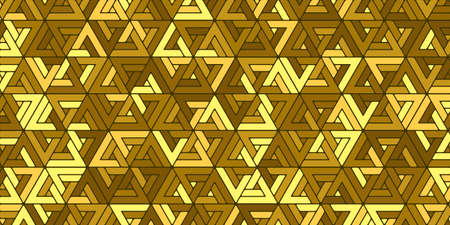 Abstract geometric pattern with stripes triangle. Polygonal shape and golden luxury background...