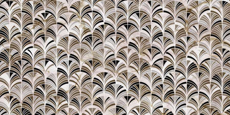 Geometric pattern luxury gray background with circle overlapping and marble textureのイラスト素材