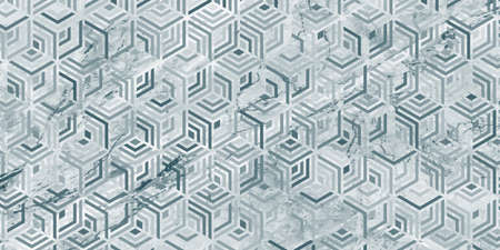 Geometric pattern grunge background with polygonal shape and green marble texture
