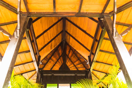 The roof in the gardenの写真素材