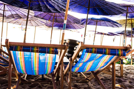 The beach chairsの写真素材