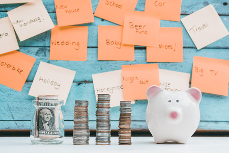 Saving money concept, financial concept, saving for your life