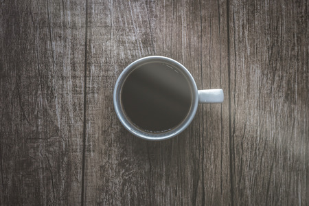 Cup of coffee for morning, top viewの写真素材