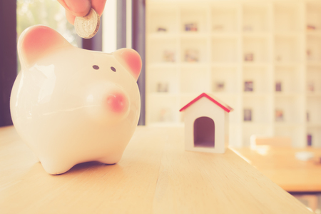 saving money to invest in a home or property in the futureの写真素材