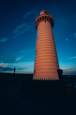 Sunset on the beach with beautiful skyの写真素材