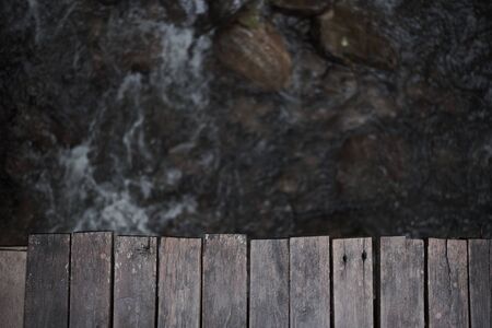 vintage wood background texture with knots and nail holesの写真素材