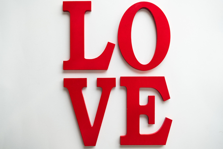 Love letter in wood for valentine's day, vintage toneの写真素材