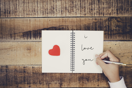 Handwritten love letters and notesの写真素材