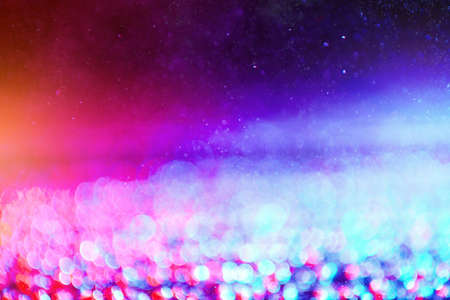 Colorful abstract twinkled background with bokeh defocused