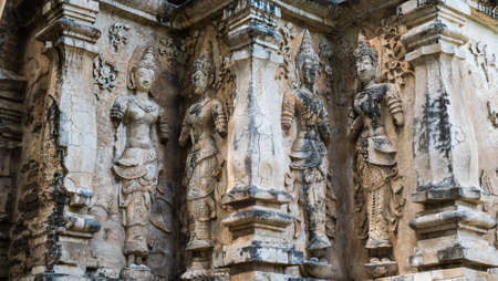 Antique temple wallの写真素材