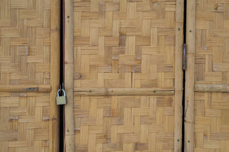 Locker bamboo pattern antique doorの写真素材