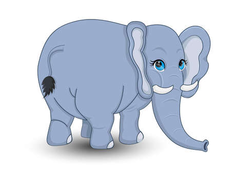 Cute Elephant cartoon. Vector illustration.のイラスト素材
