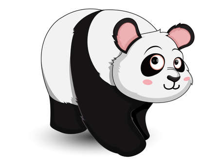 Cute Panda cartoon. Vector illustration.のイラスト素材
