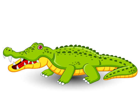 Cute Crocodile cartoon Vector illustration.のイラスト素材