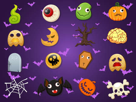 Halloween icon collectionのイラスト素材