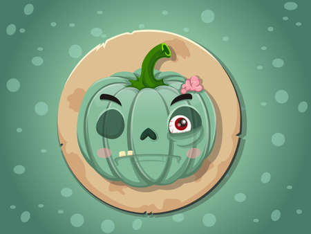 Zombie pumpkin iconのイラスト素材