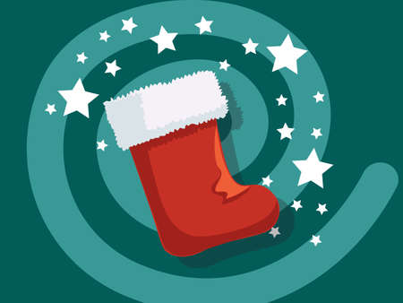 Sock Christmas icon.のイラスト素材