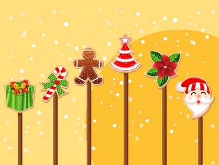 Christmas holiday collection of icons.のイラスト素材