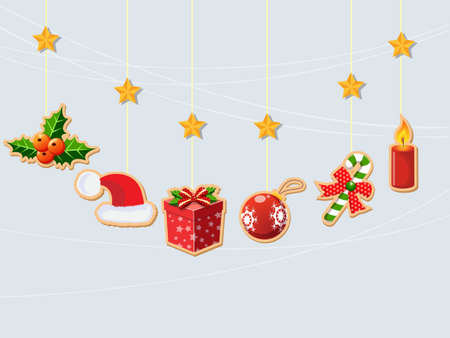 Christmas gift icon vector,  Happy New Year and decoration element. illustration and background.のイラスト素材