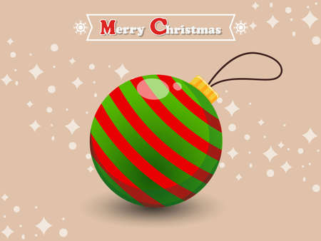 Christmas ball on a color background. Happy New Year and decoration element. Vector illustrationのイラスト素材