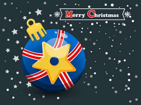 Christmas ball on a color background. Happy New Year and decoration element. Vector illustrationのイラスト素材