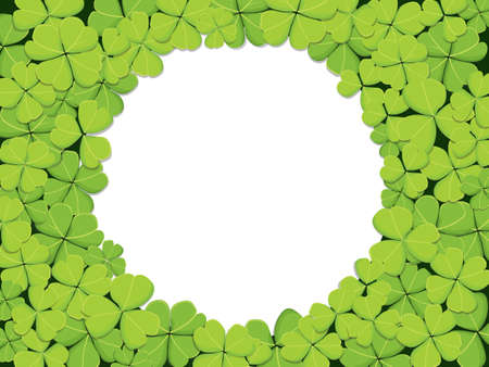 Clover leaves isolated on white background. Vector illustrations. St Patricks Day symbol, Irish lucky shamrock design backgroundのイラスト素材