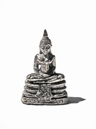 Small Buddha image black whiteの写真素材